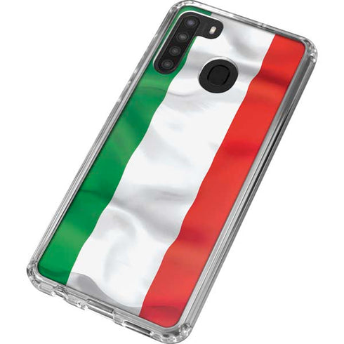 Italy Flag Galaxy A21 Clear Case